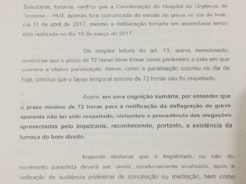 Decretada a ilegalidade da greve do setor de radiologia do HUT