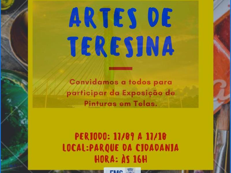 Usuários do CAPS III Sul expõem pinturas em tela no Parque da Cidadania