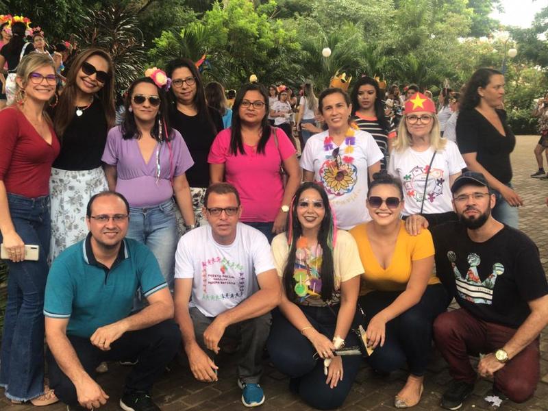 A programação da festa contou com participação dos Reis e Rainhas do carnaval de Teresina, banda carnavalesca e carro de som