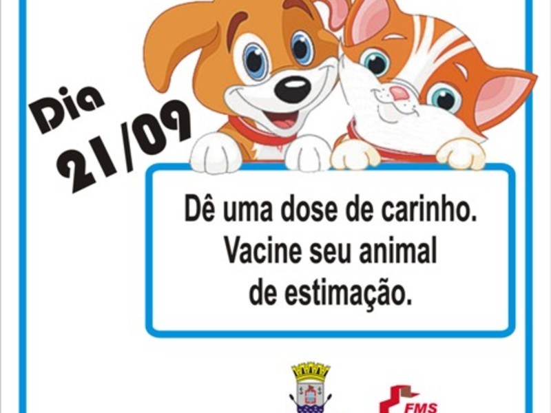 Prefeitura alerta zona urbana para vacinação de cães e gatos no próximo sábado (21) Prefeitura alerta zona urbana para vacinação de cães e gatos no próximo sábado (21)
