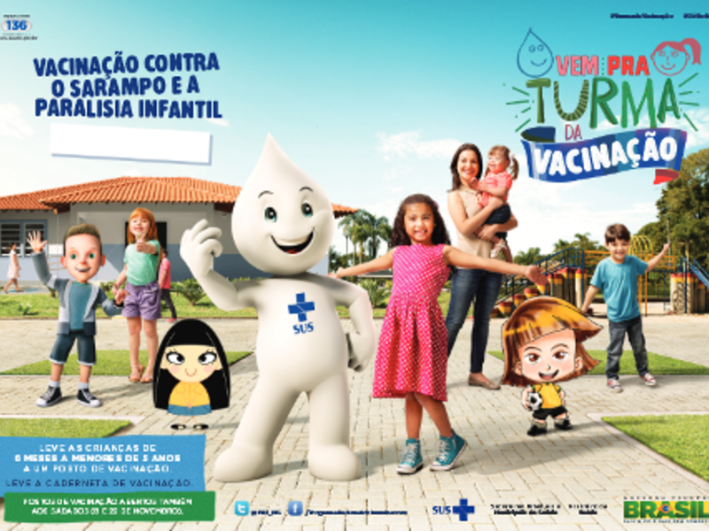 Vacinação contra Polio e Sarampo começa dia 8 de novembro Vacinação contra Polio e Sarampo começa dia 8 de novembro