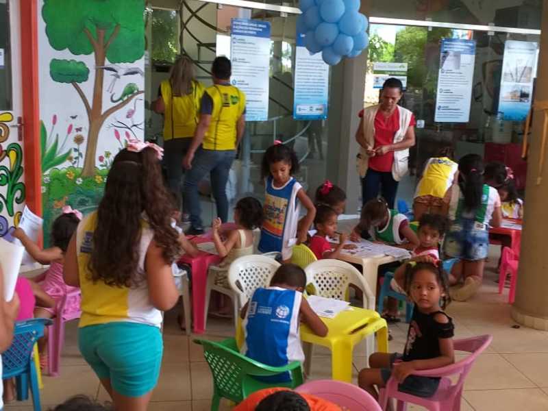 Núcleo promove educação em saúde na colônia de férias do Lagoas do Norte