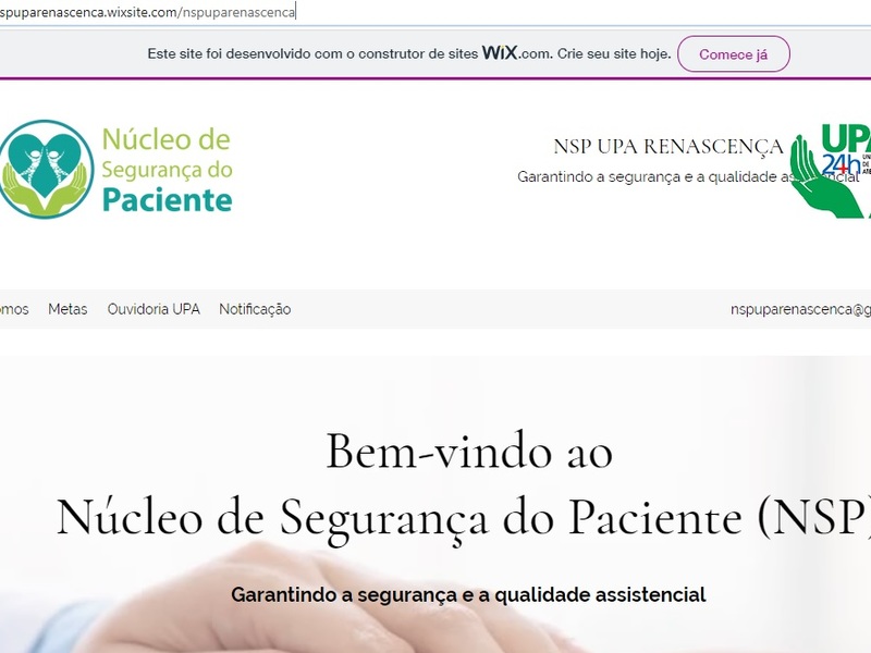UPA do Renascença lança site para melhorar a segurança e a qualidade assistencial ao paciente
