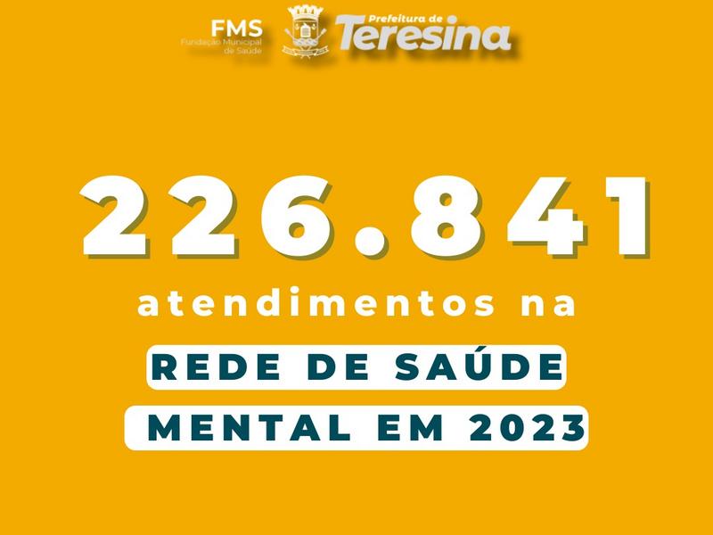 Rede de Saúde Mental de Teresina realizou mais de 200 mil atendimentos em 2023