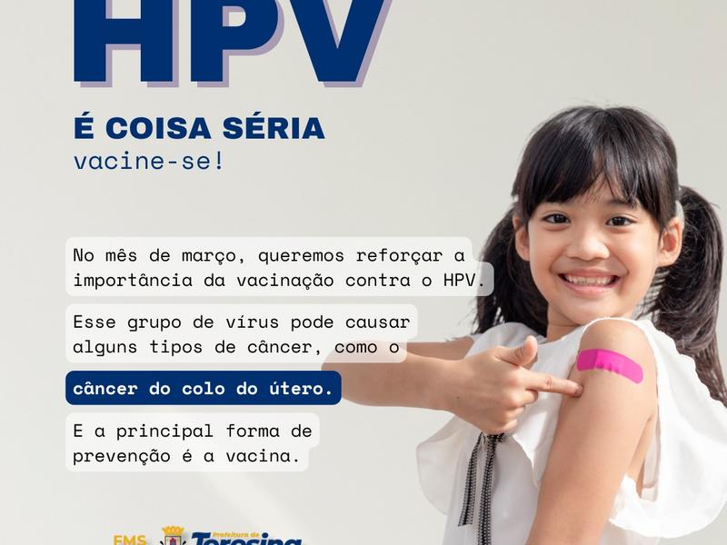 Vacina contra o HPV está disponível na rede de saúde de Teresina